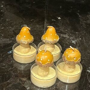 Whimsical Mushroom Candles Set